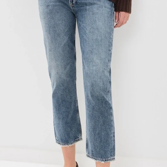 Agolde Riley High Rise Straight Crop - Picture 2 of 2